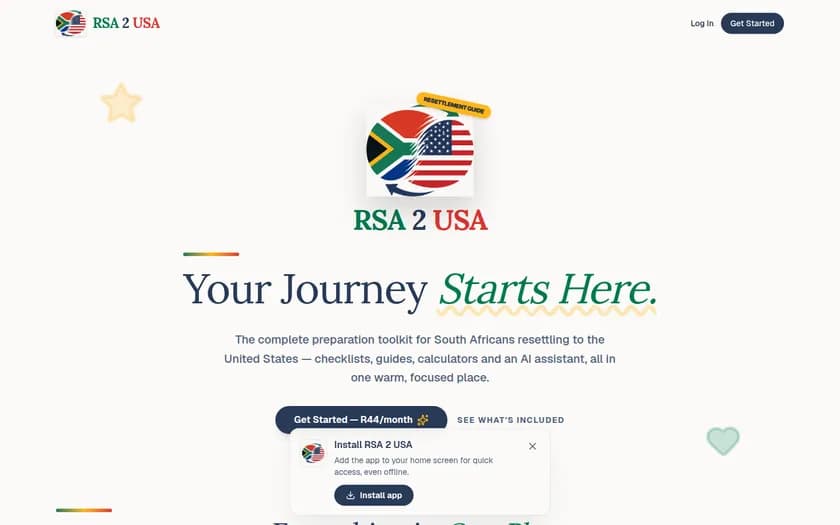 RSA 2 USA website screenshot